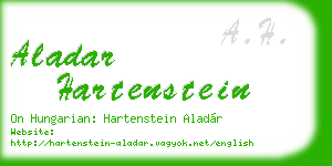 aladar hartenstein business card